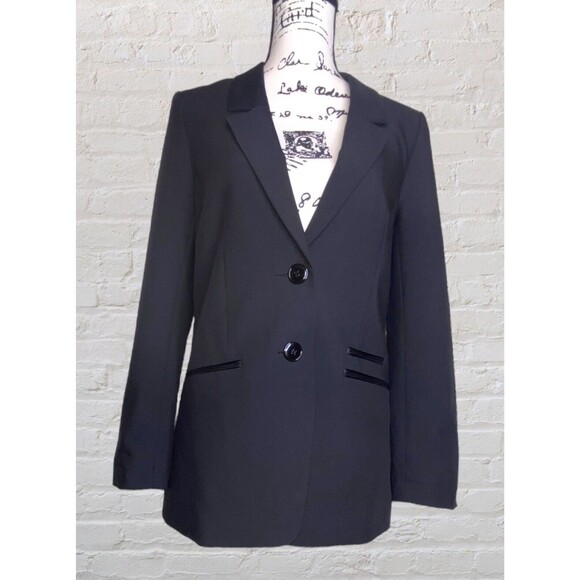 Divided by H&M Career Structured Longline Blazer Jacket Size 6 Black Business - Picture 1 of 7